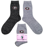 Georgia Bulldogs Women's Lounge Socks - (2 Pack)