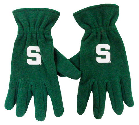 Michigan State Spartans Green Fleece Gloves