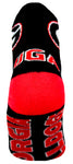 Georgia Bulldogs Black Quarter Socks