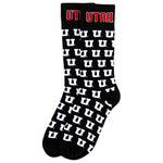 Utah Utes Black Dress Socks