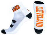 Cleveland White & Brown Quarter Socks