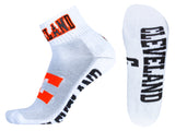 Cleveland White Quarter Socks