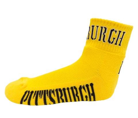 Pittsburgh Yellow Quarter Socks