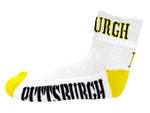 Pittsburgh White & Yellow Quarter Socks