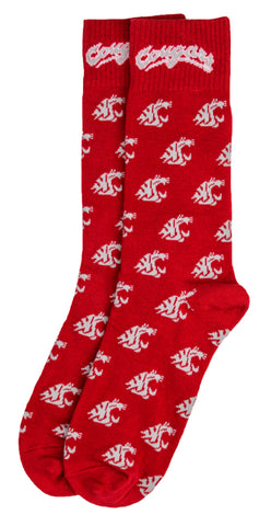 Washington State Cougars Repeating Dress Socks