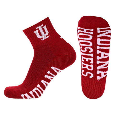 Indiana Hoosiers Crimson Quarter Socks