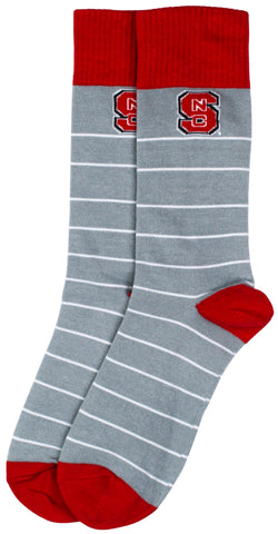NC State Wolfpack White Stripe Dress Socks