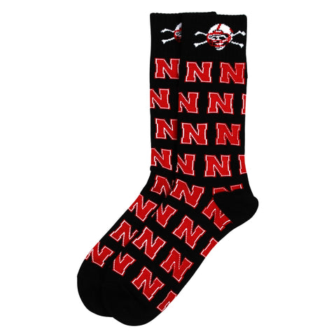 Nebraska Cornhuskers Blackshirts Dress Socks