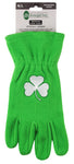 Irish Green Fleece Texting Gloves - Shamrock