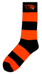 Oregon State Beavers Orange & Black Stripe Dress Socks