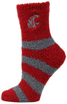 Washington State Cougars Stripe Fuzzy Socks