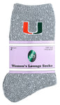 Miami Hurricanes Women's Lounge Socks - (2 Pack)