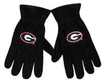 Georgia Bulldogs Black Fleece Gloves