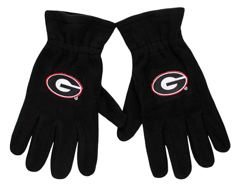 Georgia Bulldogs Black Fleece Gloves