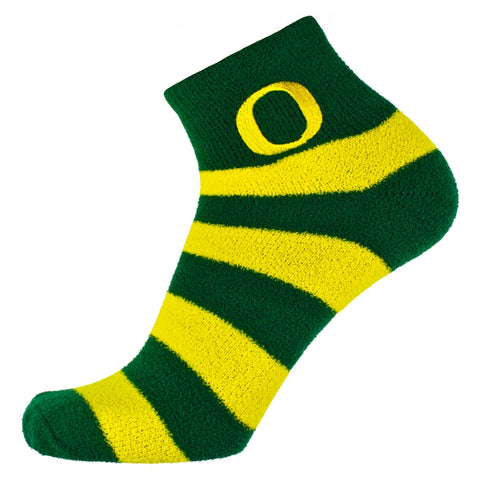 Oregon Ducks Stripe Fuzzy Socks