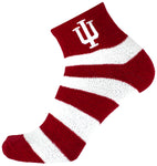 Indiana Hoosiers Stripe Fuzzy Socks