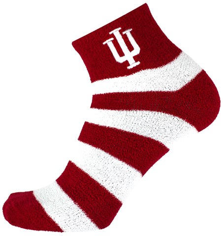 Indiana Hoosiers Stripe Fuzzy Socks