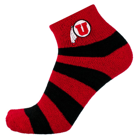 Utah Utes Stripe Fuzzy Socks
