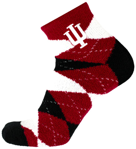 Indiana Hoosiers Argyle Fuzzy Socks