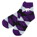 Kansas State Wildcats Argyle Fuzzy Socks
