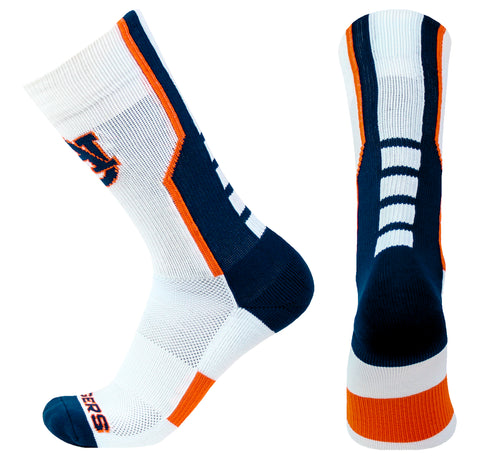 Auburn Tigers White Sports Performance Socks