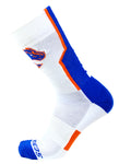 Boise State Broncos White Sports Performance Socks