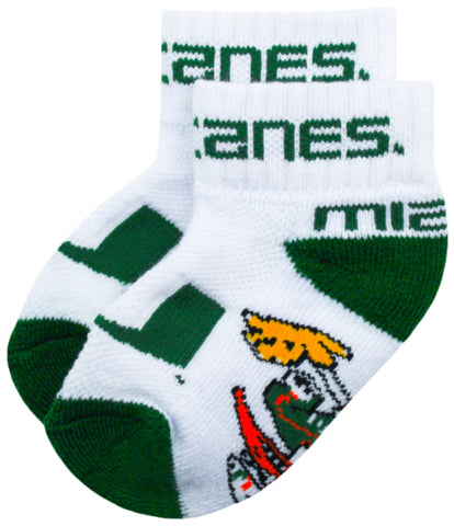 Miami Hurricanes Toddler Quarter Socks