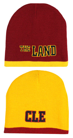 Cleveland Wine & Gold Reversible Knit Hat