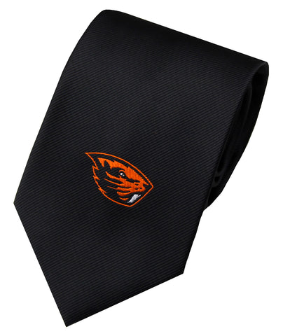 Oregon State Beavers Solid Black Necktie