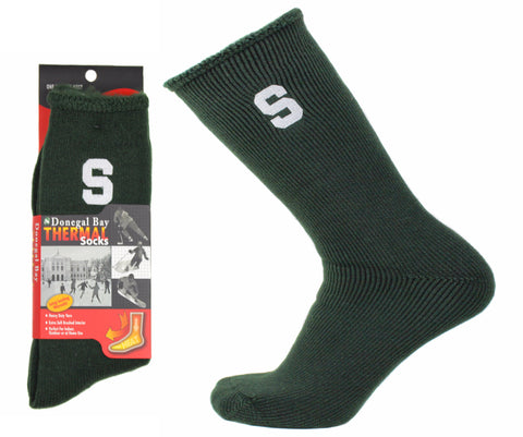 Michigan State Spartans Green Thermal Socks