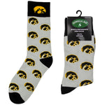 Iowa Hawkeyes Kid's Repeating Crew Socks (ages 9-12)