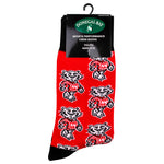Wisconsin Badgers Kid's Repeating Crew Socks (ages 9-12)