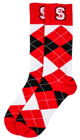 NC State Wolfpack Argyle Dress Socks