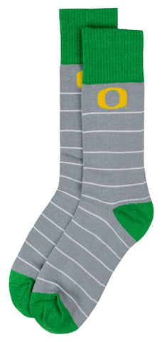 Oregon Ducks Green White Dress Socks