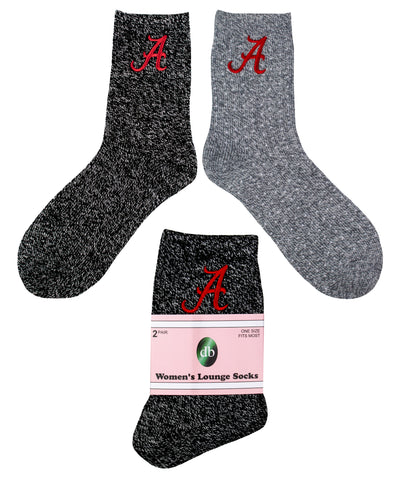 Alabama Crimson Tide Women's Lounge Socks (2 Pack)