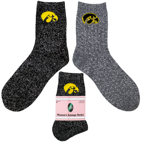 Iowa Hawkeyes Women's Lounge Socks (2 Pack)