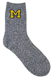 Michigan Wolverines Women's Lounge Socks (2 Pack)