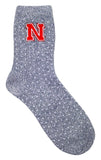 Nebraska Cornhuskers Women's Lounge Socks - (2 Pack)