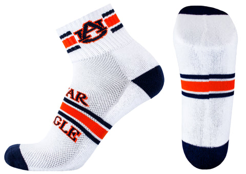 Auburn Tigers Helmet Stripe Quarter Socks