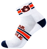 Auburn Tigers Helmet Stripe Quarter Socks