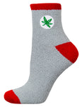 Ohio State Buckeyes Buckeye Leaf Fuzzy Socks