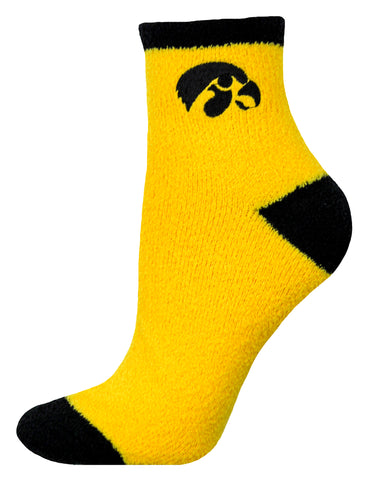 Iowa Hawkeyes Solid Gold Fuzzy Socks