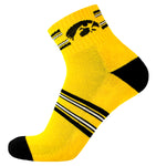 Iowa Hawkeyes Gold Striped Quarter Socks