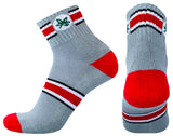 Ohio State Buckeyes Buckeye Leaf Quarter Socks