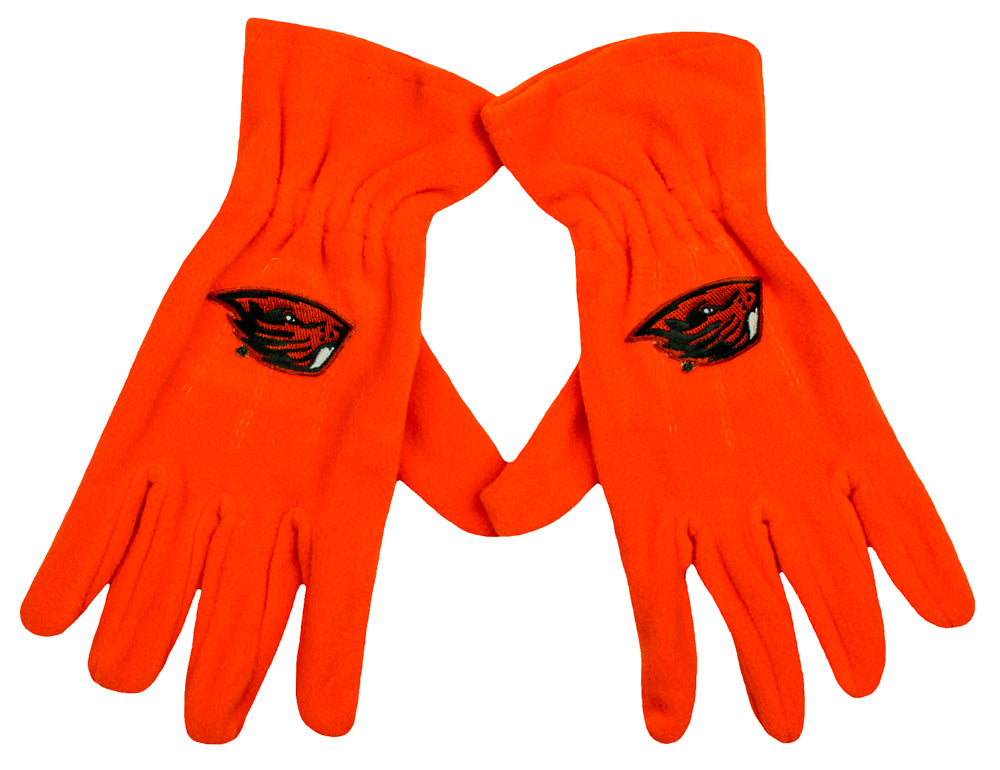 OSU Beaver Store: Orange Fleece Beaver Gloves