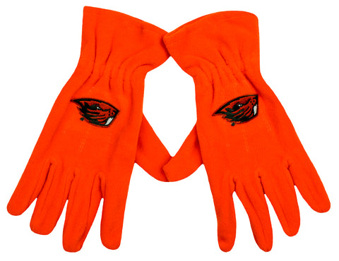 Oregon State Beavers Orange Fleece Gloves