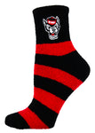 NC State Wolfpack Stripe Fuzzy Socks