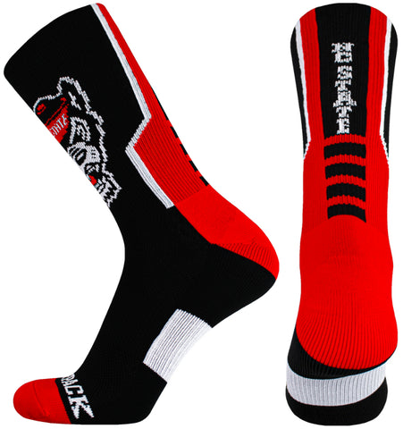 NC State Wolfpack Black Sports Performance Socks