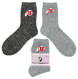 Utah Utes Women's Lounge Socks - (2 Pack)