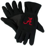 Alabama Crimson Tide Black Fleece Texting Gloves